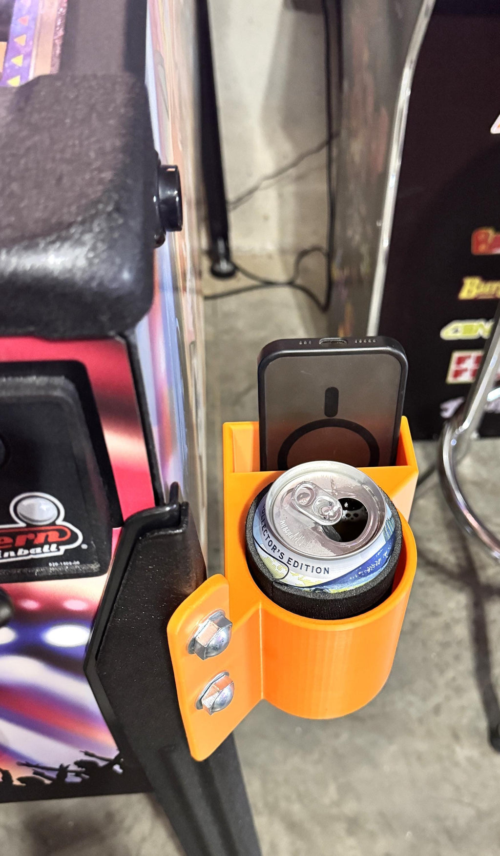 Pinball Drink & Phone Holder - Multiple Color Options, Universal Fit, Durable Design