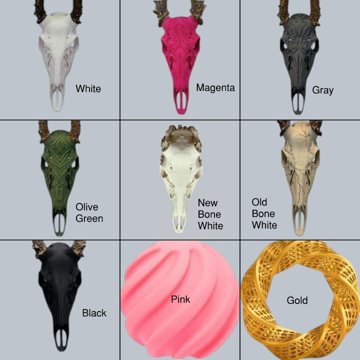 "Lightning" Graphic Antler Skull Mount