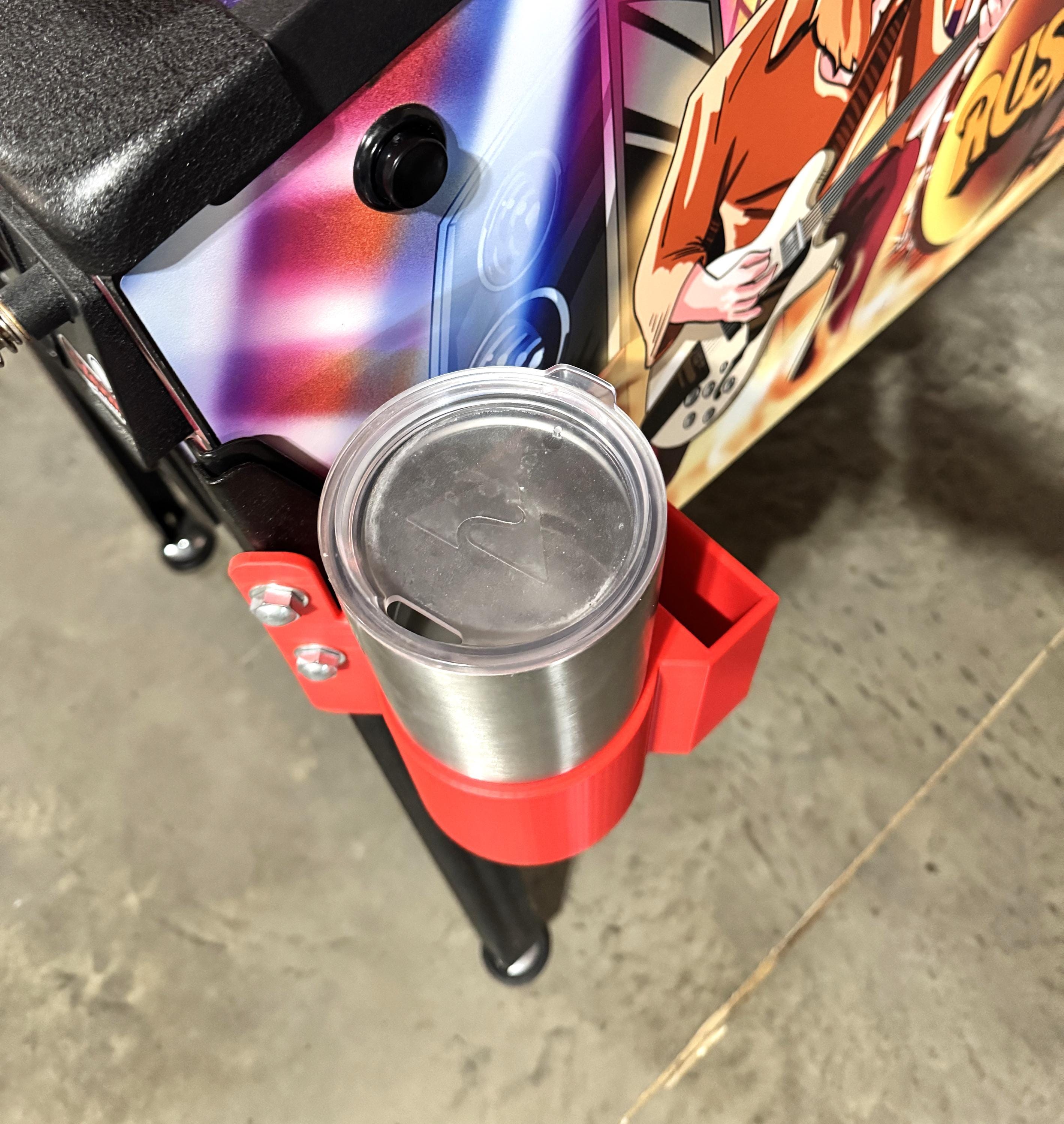 XL Pinball Drink & Phone Holder - XL Cup Holder Size, Multiple Color Options, Fits Stanleys, Yeti, Large Cups