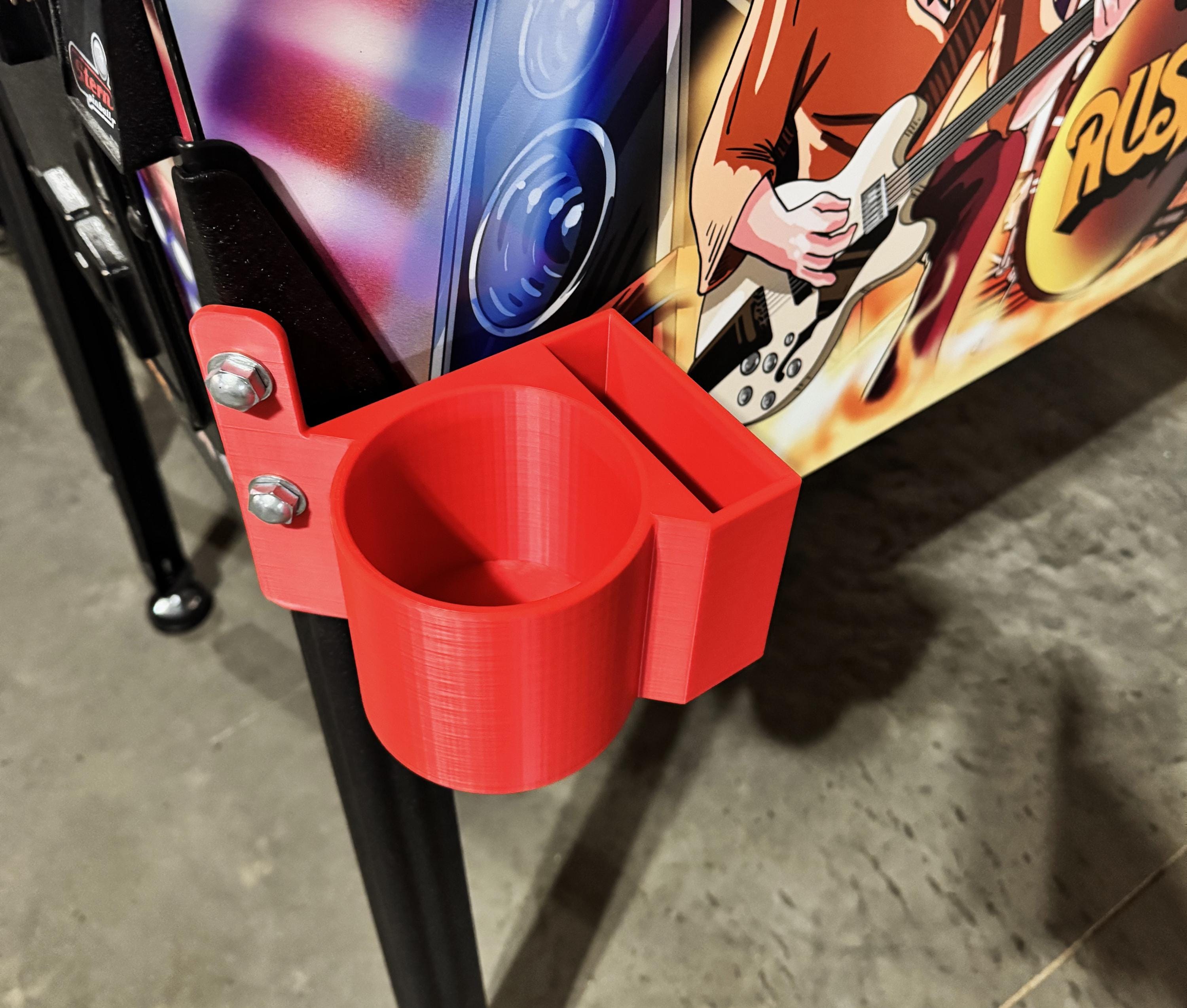 XL Pinball Drink & Phone Holder - XL Cup Holder Size, Multiple Color Options, Fits Stanleys, Yeti, Large Cups